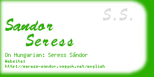 sandor seress business card
